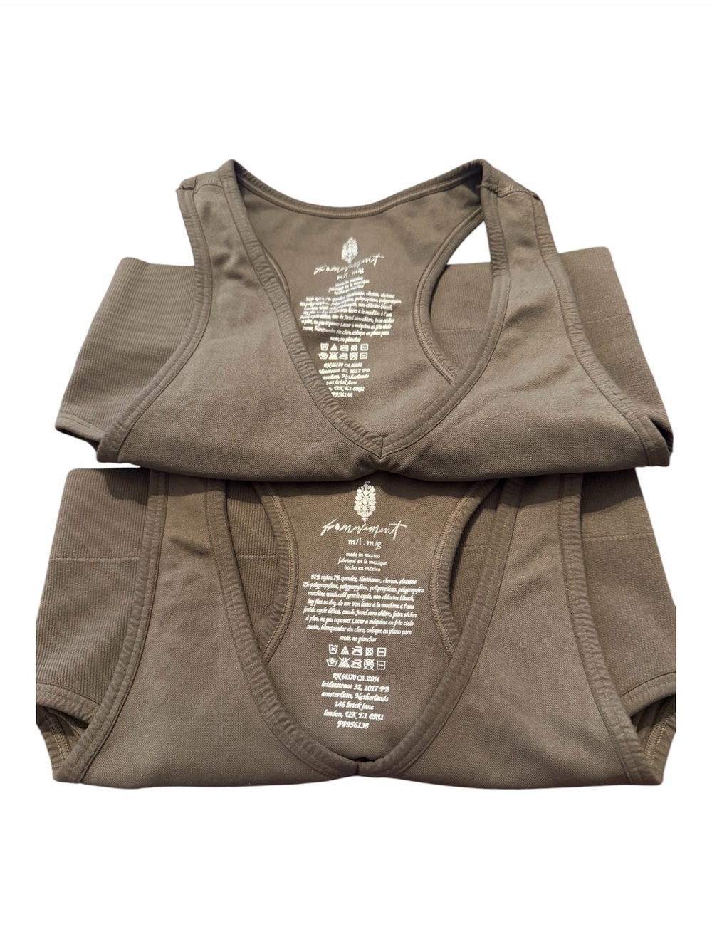 FP Movement by Free People Seamless VNeck Sports Bra/Bralette Size M/L(Lot of 2)